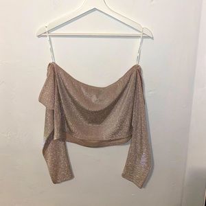 Forever 21 Cream Colored Off The Shoulder Top